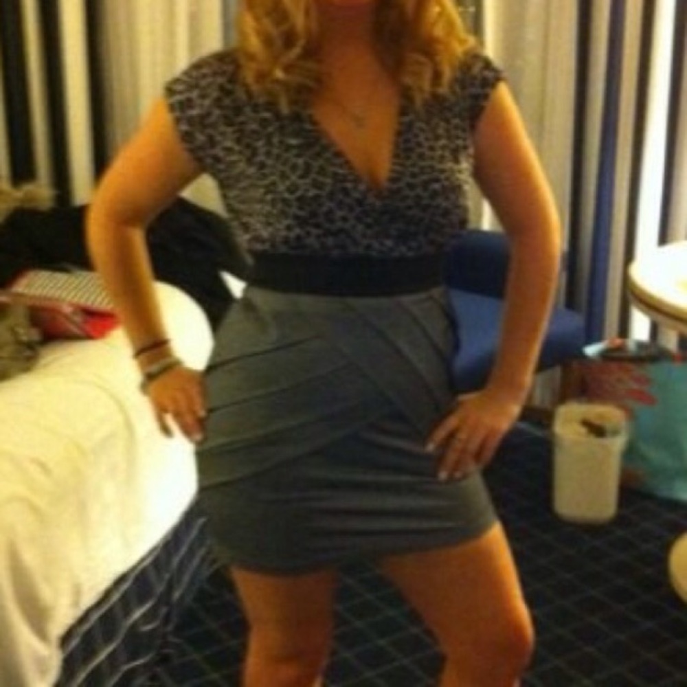 SALE!! grey leopard print dress